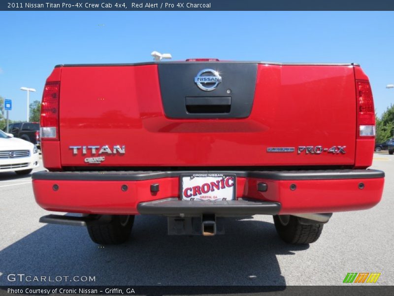 Red Alert / Pro 4X Charcoal 2011 Nissan Titan Pro-4X Crew Cab 4x4