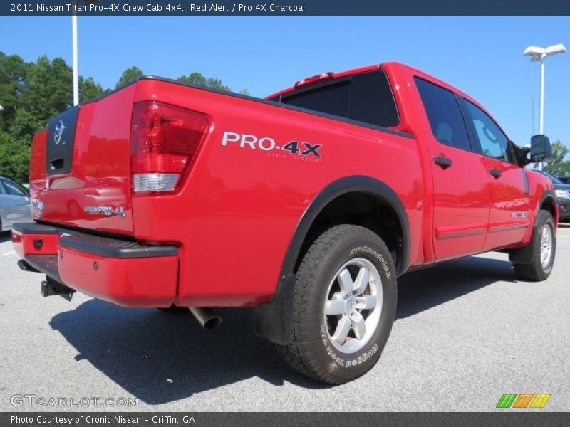 Red Alert / Pro 4X Charcoal 2011 Nissan Titan Pro-4X Crew Cab 4x4