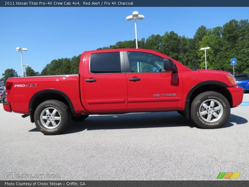 Red Alert / Pro 4X Charcoal 2011 Nissan Titan Pro-4X Crew Cab 4x4