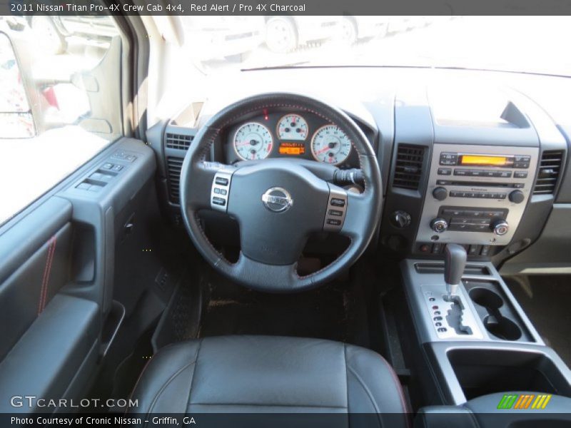Red Alert / Pro 4X Charcoal 2011 Nissan Titan Pro-4X Crew Cab 4x4