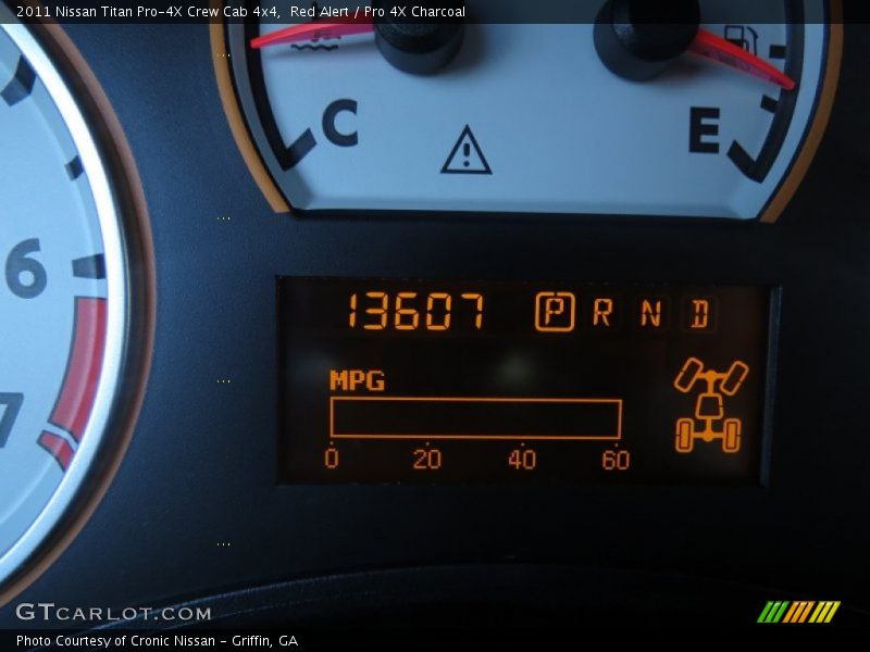 Red Alert / Pro 4X Charcoal 2011 Nissan Titan Pro-4X Crew Cab 4x4