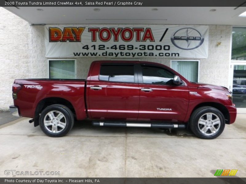 Salsa Red Pearl / Graphite Gray 2008 Toyota Tundra Limited CrewMax 4x4