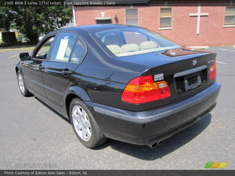 Black Sapphire Metallic / Sand 2005 BMW 3 Series 325xi Sedan