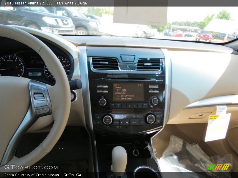 Pearl White / Beige 2013 Nissan Altima 2.5 SV