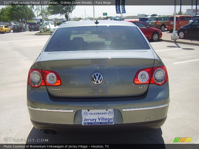 Granite Green Metallic / Pure Beige 2007 Volkswagen Passat 2.0T Sedan