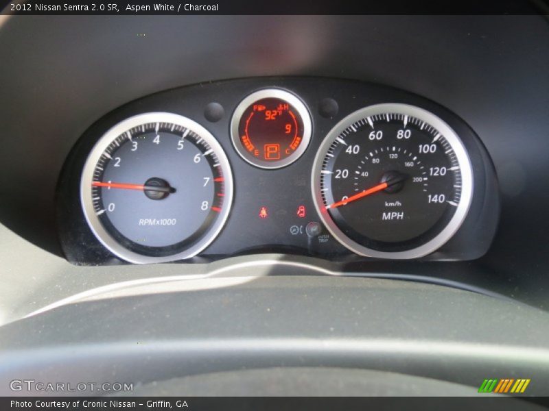 Aspen White / Charcoal 2012 Nissan Sentra 2.0 SR