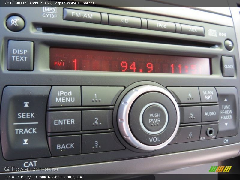 Aspen White / Charcoal 2012 Nissan Sentra 2.0 SR