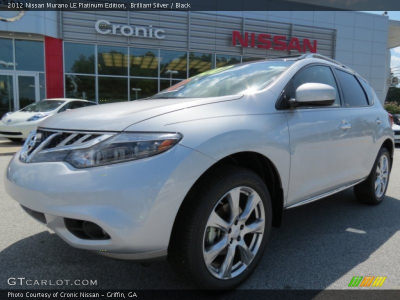Brilliant Silver / Black 2012 Nissan Murano LE Platinum Edition
