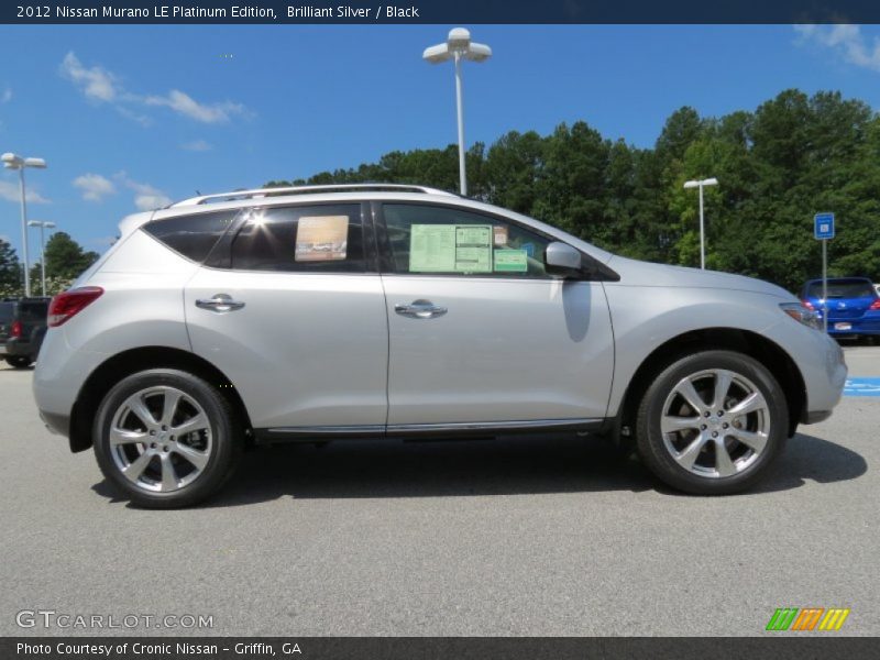 Brilliant Silver / Black 2012 Nissan Murano LE Platinum Edition