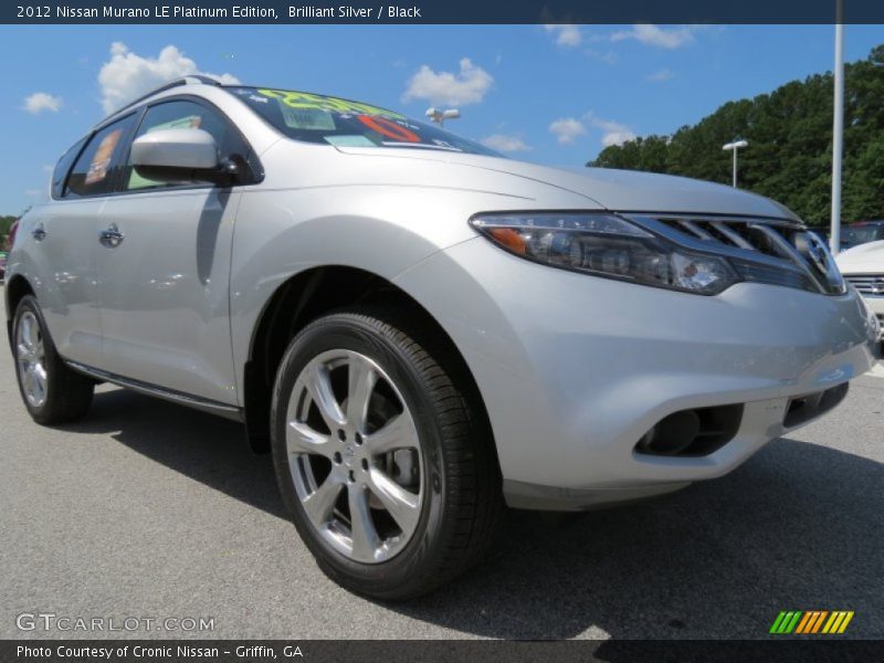 Brilliant Silver / Black 2012 Nissan Murano LE Platinum Edition