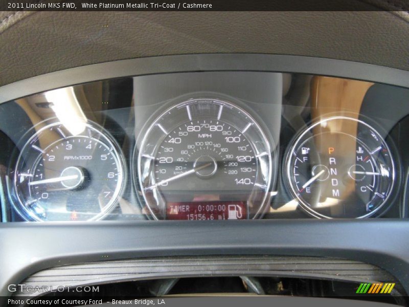 White Platinum Metallic Tri-Coat / Cashmere 2011 Lincoln MKS FWD