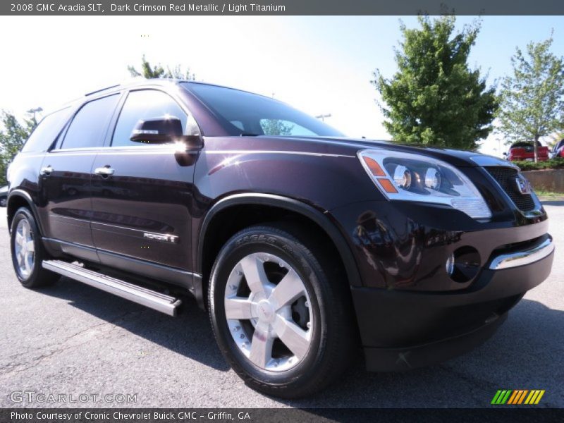 Dark Crimson Red Metallic / Light Titanium 2008 GMC Acadia SLT