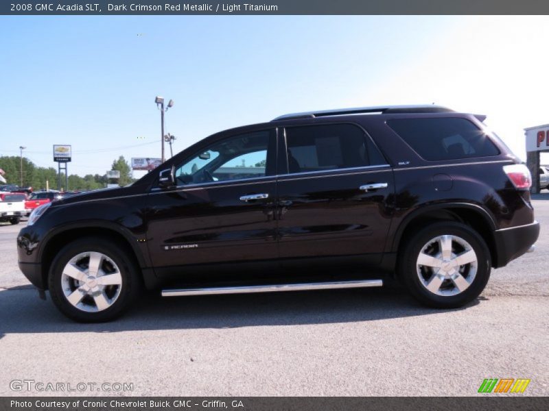 Dark Crimson Red Metallic / Light Titanium 2008 GMC Acadia SLT