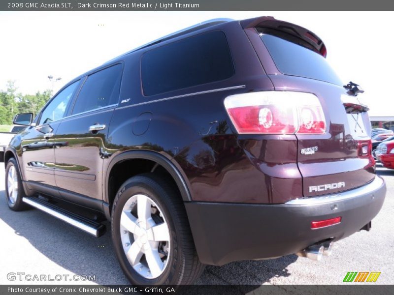 Dark Crimson Red Metallic / Light Titanium 2008 GMC Acadia SLT