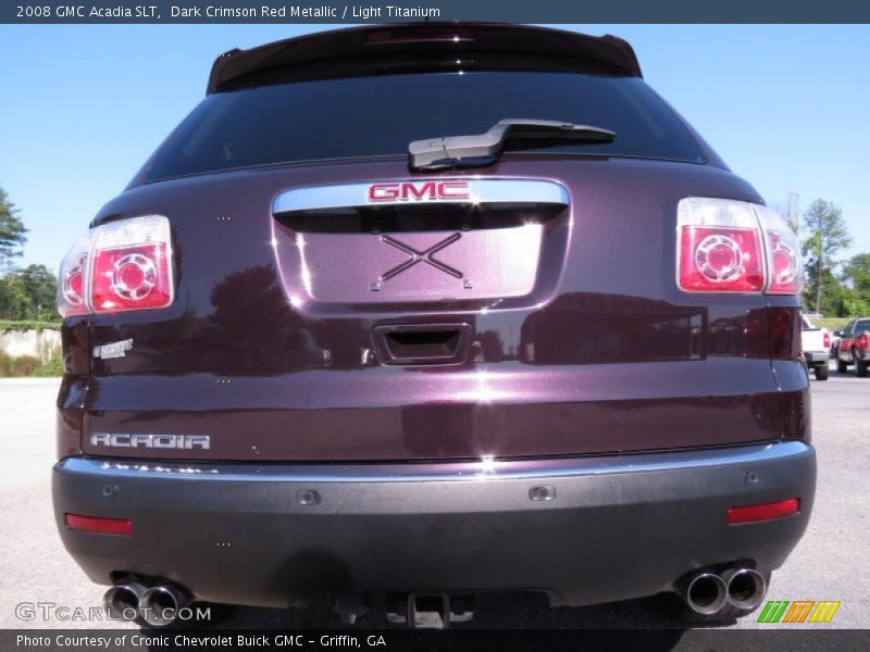 Dark Crimson Red Metallic / Light Titanium 2008 GMC Acadia SLT