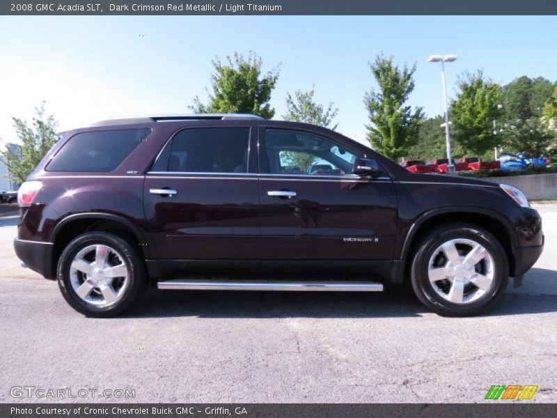 Dark Crimson Red Metallic / Light Titanium 2008 GMC Acadia SLT