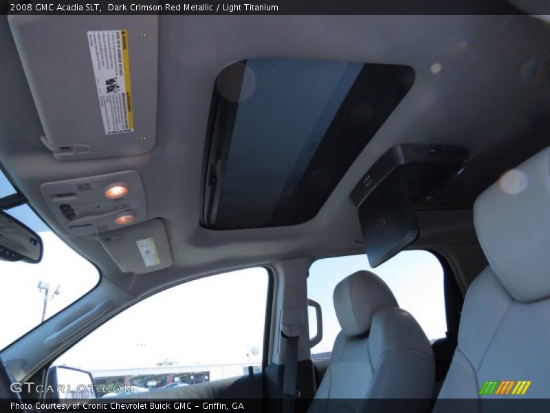 Dark Crimson Red Metallic / Light Titanium 2008 GMC Acadia SLT