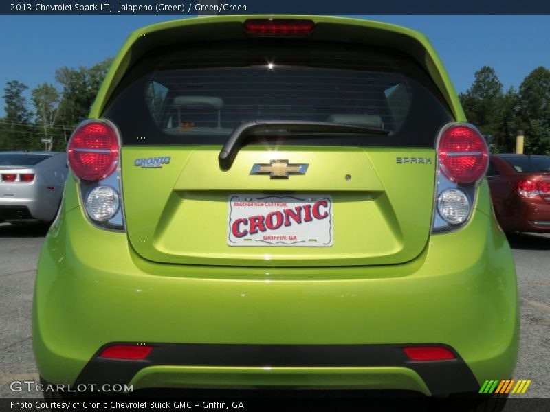 Jalapeno (Green) / Green/Green 2013 Chevrolet Spark LT
