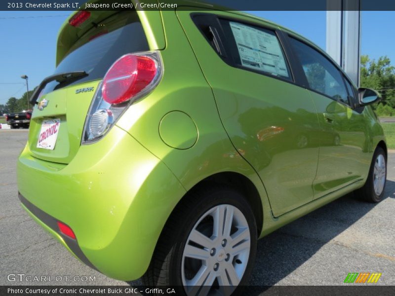 Jalapeno (Green) / Green/Green 2013 Chevrolet Spark LT