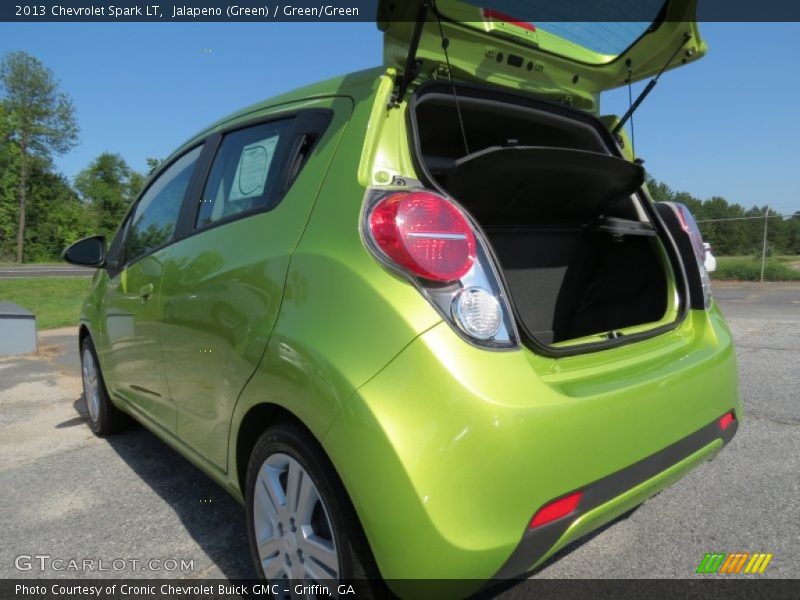 Jalapeno (Green) / Green/Green 2013 Chevrolet Spark LT