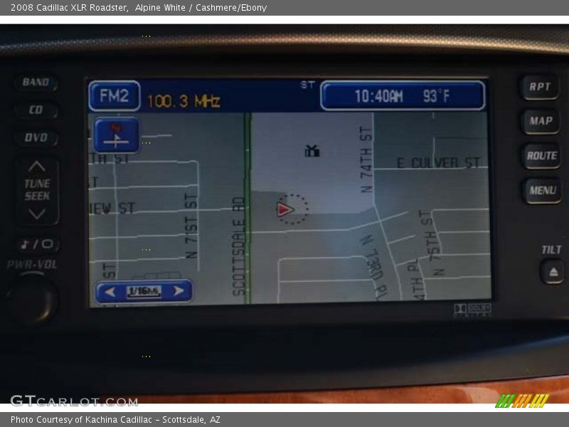 Navigation of 2008 XLR Roadster