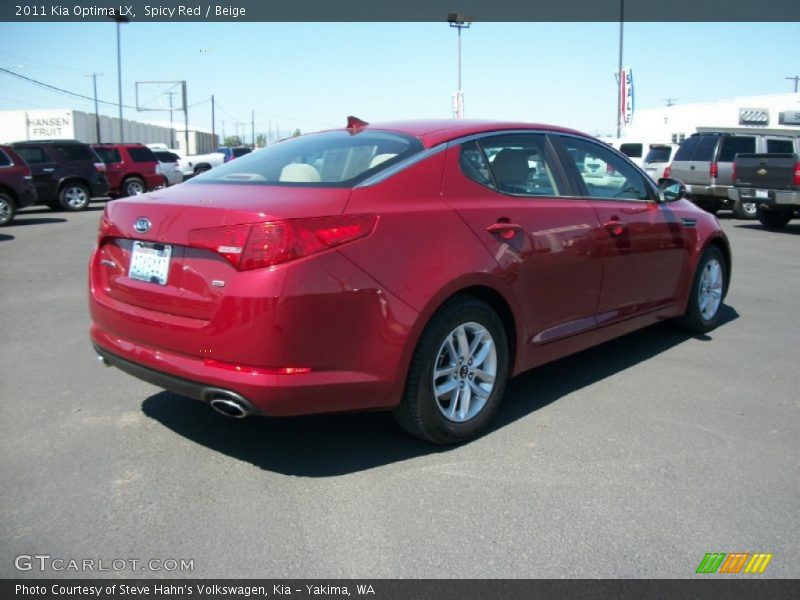 Spicy Red / Beige 2011 Kia Optima LX