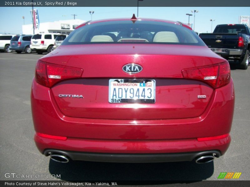 Spicy Red / Beige 2011 Kia Optima LX