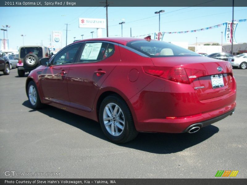Spicy Red / Beige 2011 Kia Optima LX