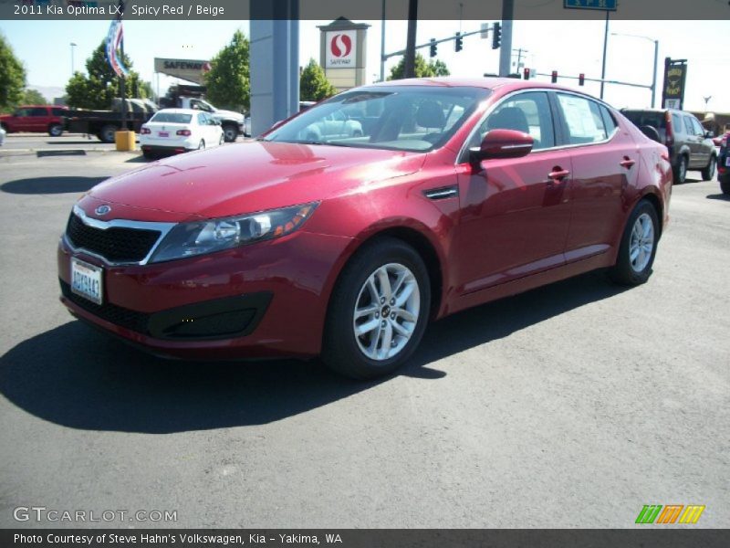 Spicy Red / Beige 2011 Kia Optima LX