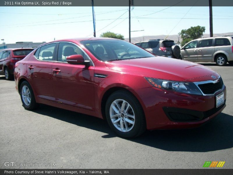 Spicy Red / Beige 2011 Kia Optima LX