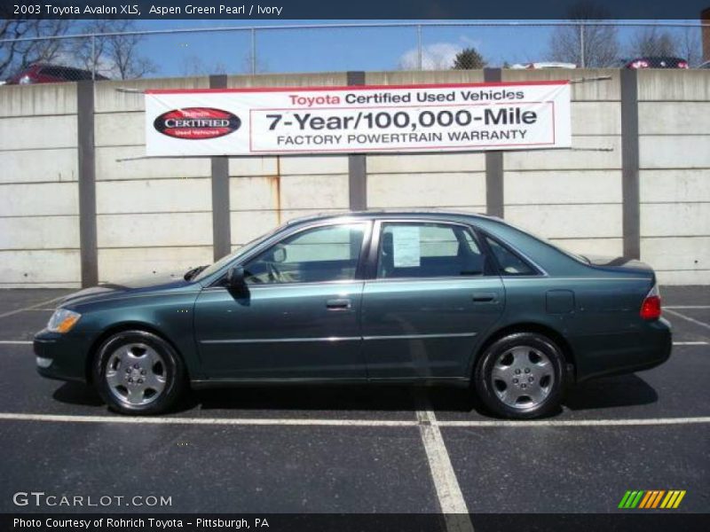 Aspen Green Pearl / Ivory 2003 Toyota Avalon XLS