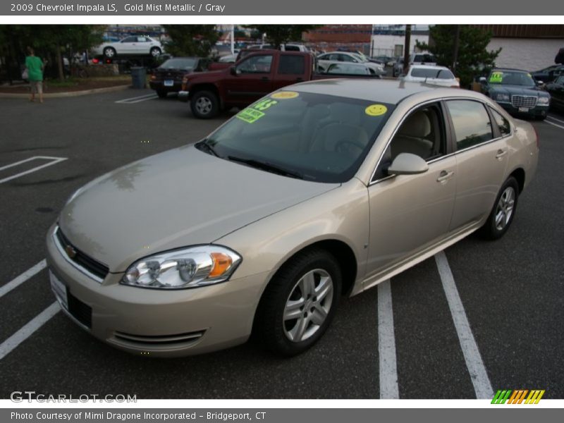 Gold Mist Metallic / Gray 2009 Chevrolet Impala LS