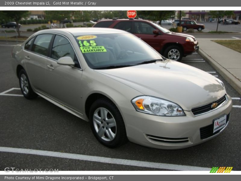 Gold Mist Metallic / Gray 2009 Chevrolet Impala LS