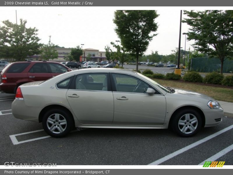 Gold Mist Metallic / Gray 2009 Chevrolet Impala LS