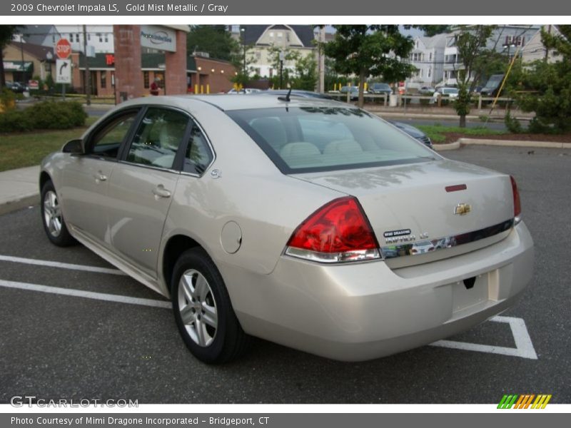 Gold Mist Metallic / Gray 2009 Chevrolet Impala LS