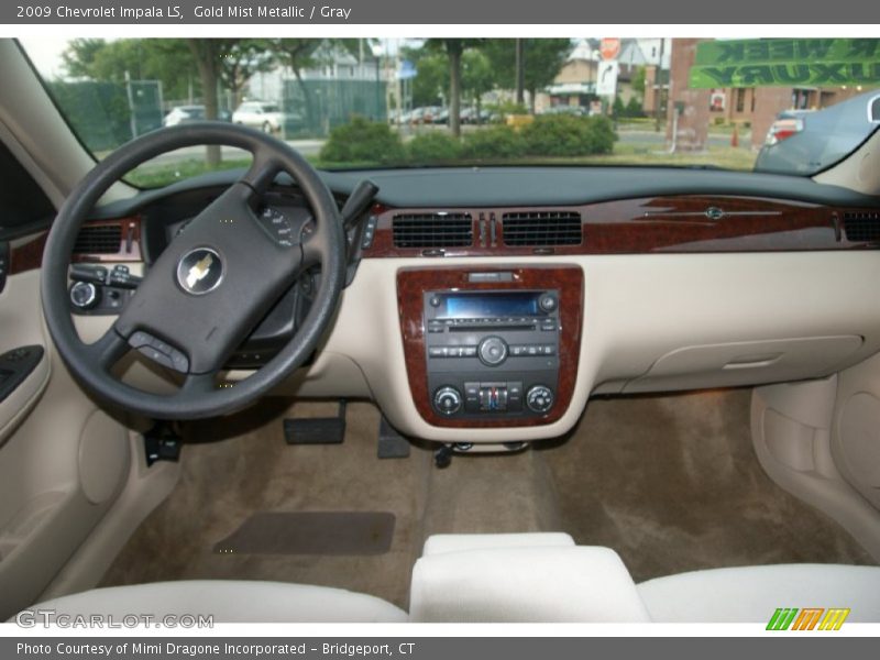 Gold Mist Metallic / Gray 2009 Chevrolet Impala LS
