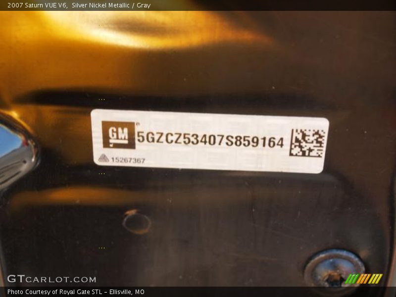 Silver Nickel Metallic / Gray 2007 Saturn VUE V6