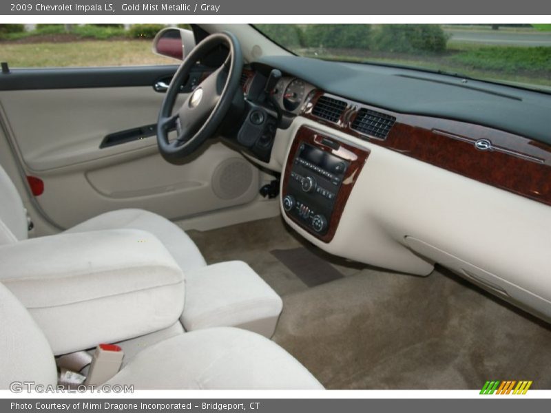 Gold Mist Metallic / Gray 2009 Chevrolet Impala LS