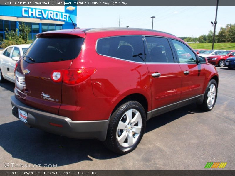 Red Jewel Metallic / Dark Gray/Light Gray 2011 Chevrolet Traverse LT