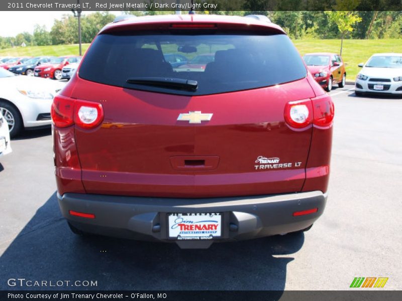 Red Jewel Metallic / Dark Gray/Light Gray 2011 Chevrolet Traverse LT
