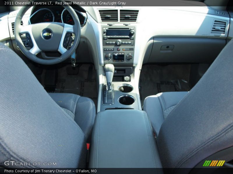 Red Jewel Metallic / Dark Gray/Light Gray 2011 Chevrolet Traverse LT
