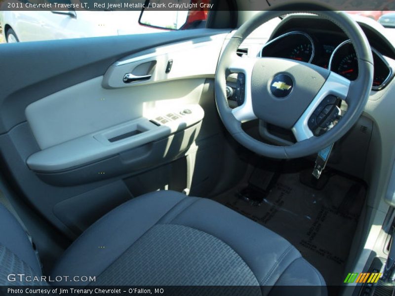 Red Jewel Metallic / Dark Gray/Light Gray 2011 Chevrolet Traverse LT