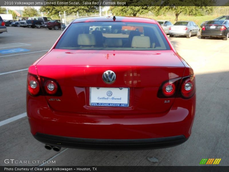 Salsa Red / Cornsilk Beige 2010 Volkswagen Jetta Limited Edition Sedan