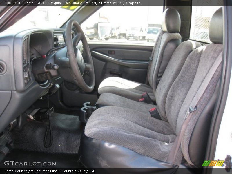 Summit White / Graphite 2002 GMC Sierra 3500 SL Regular Cab Dually Flat Bed