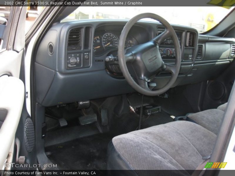 Summit White / Graphite 2002 GMC Sierra 3500 SL Regular Cab Dually Flat Bed