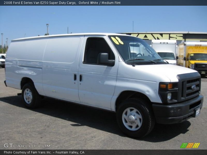 Oxford White / Medium Flint 2008 Ford E Series Van E250 Super Duty Cargo