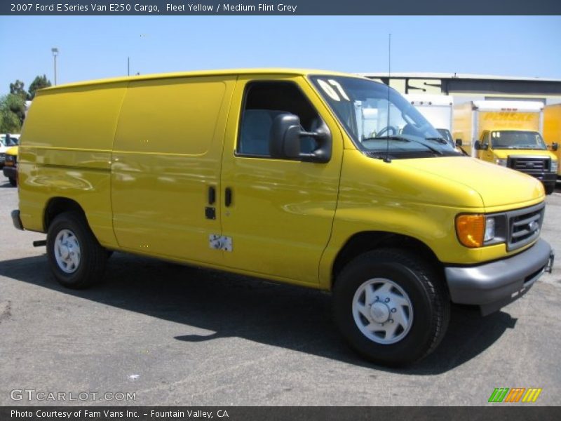Fleet Yellow / Medium Flint Grey 2007 Ford E Series Van E250 Cargo