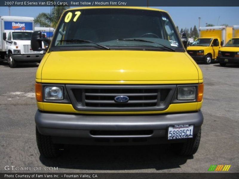 Fleet Yellow / Medium Flint Grey 2007 Ford E Series Van E250 Cargo