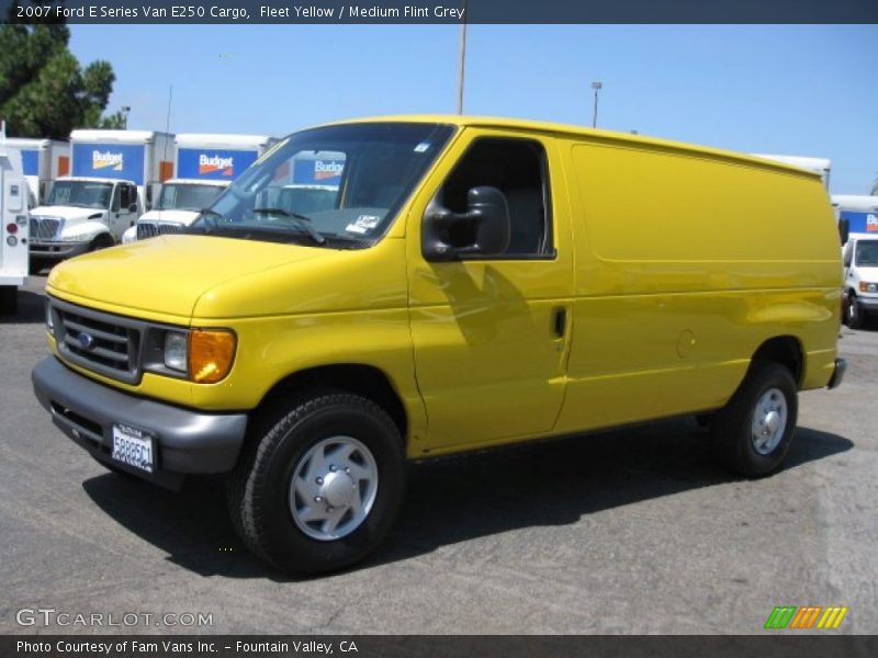 Fleet Yellow / Medium Flint Grey 2007 Ford E Series Van E250 Cargo