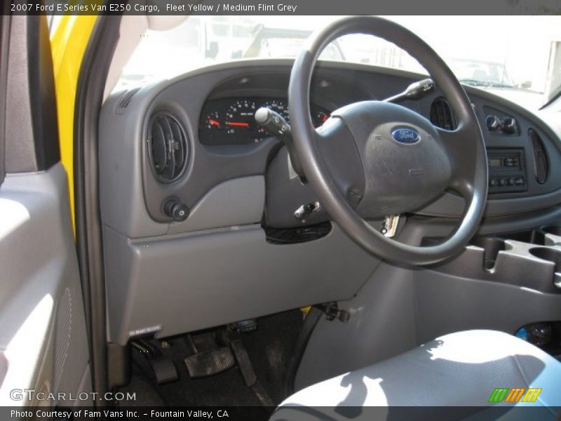 Fleet Yellow / Medium Flint Grey 2007 Ford E Series Van E250 Cargo